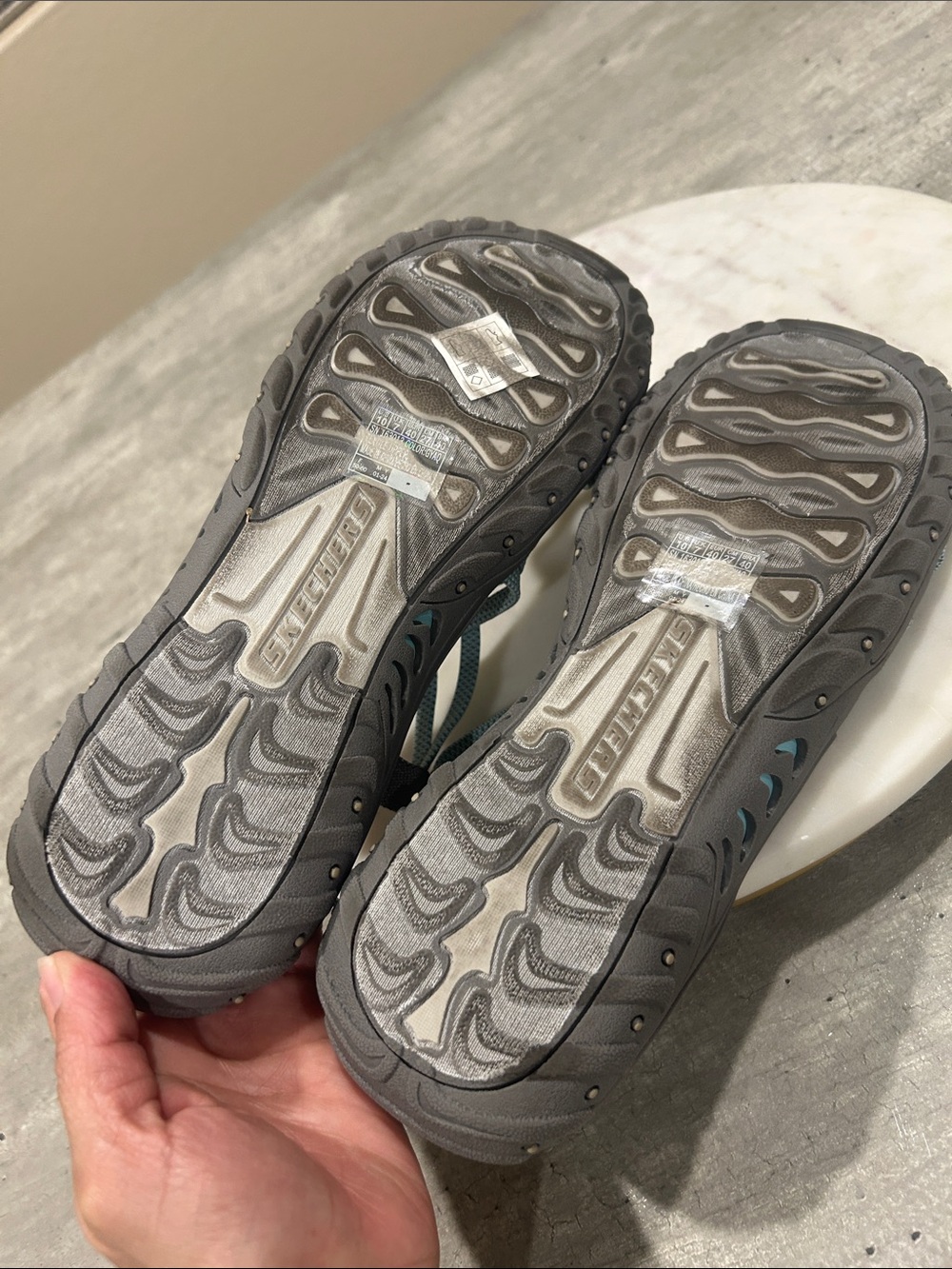 Skechers Women's Strappy Sandals - Light Teal and Grayr W-10 - Picture 11 of 12